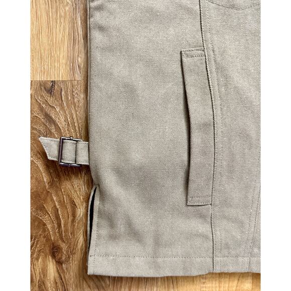 KAKADU Traders Australia Brown Concealed Carry Canvas Vest Leather Trim‎ S EUC - Picture 7 of 15